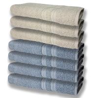 7 Toalhas Grande E Grossa 4 Azul 3 Bege - 1