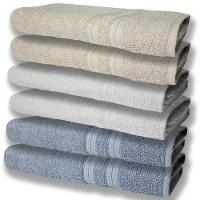 6 Toalhas Grande E Grossa Azul Branco e Bege - 1