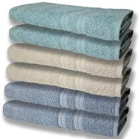 6 Toalhas Grande E Grossa Azul Bege e Verde - 1