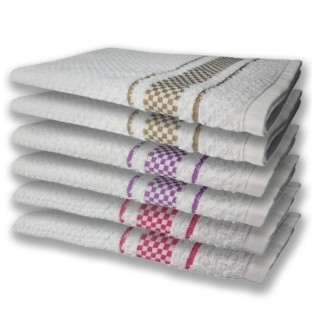 6 Panos De Prato Atoalhado Felpudo Premium Mr+Rs+Rx - 6