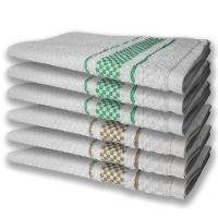 6 Panos De Prato Atoalhado Felpudo Premium Verde+Marrom - 5