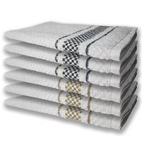 6 Panos De Prato Atoalhado Felpudo Premium Preto+Marrom - 5