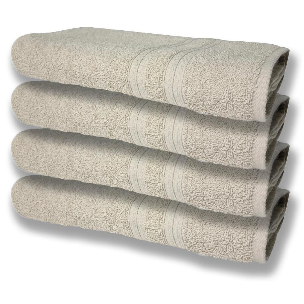 8 Toalhas Grande E Grossa 4 Branco 4 Bege - 2