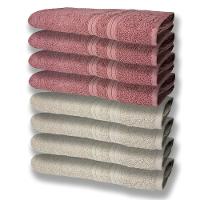 8 Toalhas Grande E Grossa 4 Bege 4 Rosê - 1