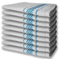 9 Panos De Prato Atoalhado Felpudo Azul - 1