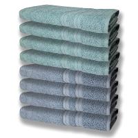 8 Toalhas Grande E Grossa 4 Azul 4 Verde - 1