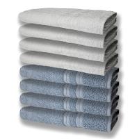 8 Toalhas Grande E Grossa Azul e Branco - 1