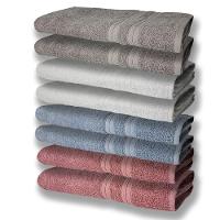 8 Toalhas Grande E Grossa 2 Rose 2 Azul 2 Branco 2 Cinza - 1