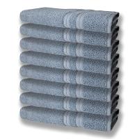 8 Toalhas Grande E Grossa 100% Algodão Azul - 1