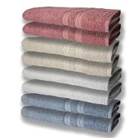 8 Toalhas Grande E Grossa 2 Azul 2 Branco 2 Bege 2 Rosê - 1