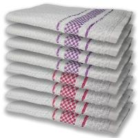 8 Panos De Prato Atoalhado Felpudo 4 Rosa 4 Roxo - 1