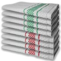 8 Panos De Prato Atoalhado Felpudo 4 Vermelho 4 Verde - 1