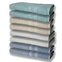 8 Toalhas Grande E Grossa 2 Azul 2 Branco 2 Bege 2 Verde - 1