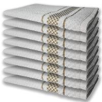 8 Panos De Prato Atoalhado Felpudo 370G/M² Premium Marrom - 1