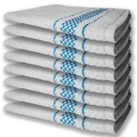 8 Panos De Prato Atoalhado Felpudo 370G/M² Premium Azul