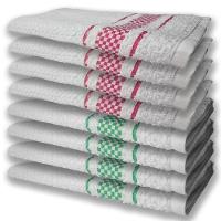 8 Panos De Prato Atoalhado Felpudo 4 Rosa 4 Verde - 1