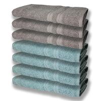 7 Toalhas Grande E Grossa 4 Verde 3 Cinza - 1