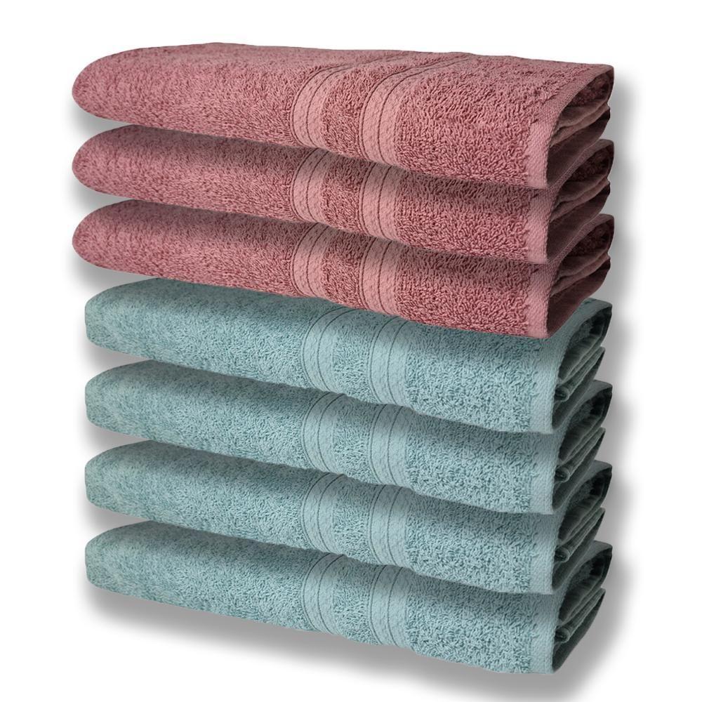 7 Toalhas Grande E Grossa 4 Verde 3 Rosê - 1