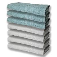 7 Toalhas Grande E Grossa 4 Branco 3 Verde - 1