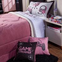 Coberdrom Rosê Solteiro 02 Peças Dupla Face Sherpa E Manta - 3