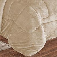 Coberdrom Apollo Queen Sherpa + Manta Flannel 1 Peça Cáqui - 3