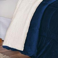 Coberdrom Apollo King + Manta Flannel 1 Peça Azul - 4