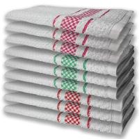 9 Panos De Prato Atoalhado Felpudo Verde Rosa e Vermelho - 1