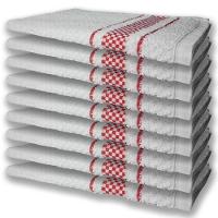 9 Panos De Prato Atoalhado Felpudo Vermelho - 1