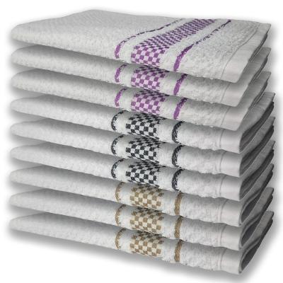9 Panos De Prato Atoalhado Felpudo Roxo Preto e Marrom