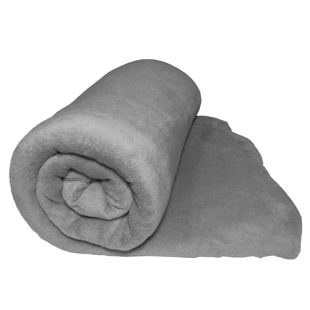 Cobertor Blush Solteiro Mantinha Felpuda 1 Peça - Cinza - 1