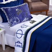 Jogo De Cama Futebol Solteiro 3Pçs Micropercal 180 Fios - 1