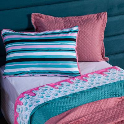 Jogo De Cama Donuts Branco Solteiro 3Pçs Micropercal 180Fios