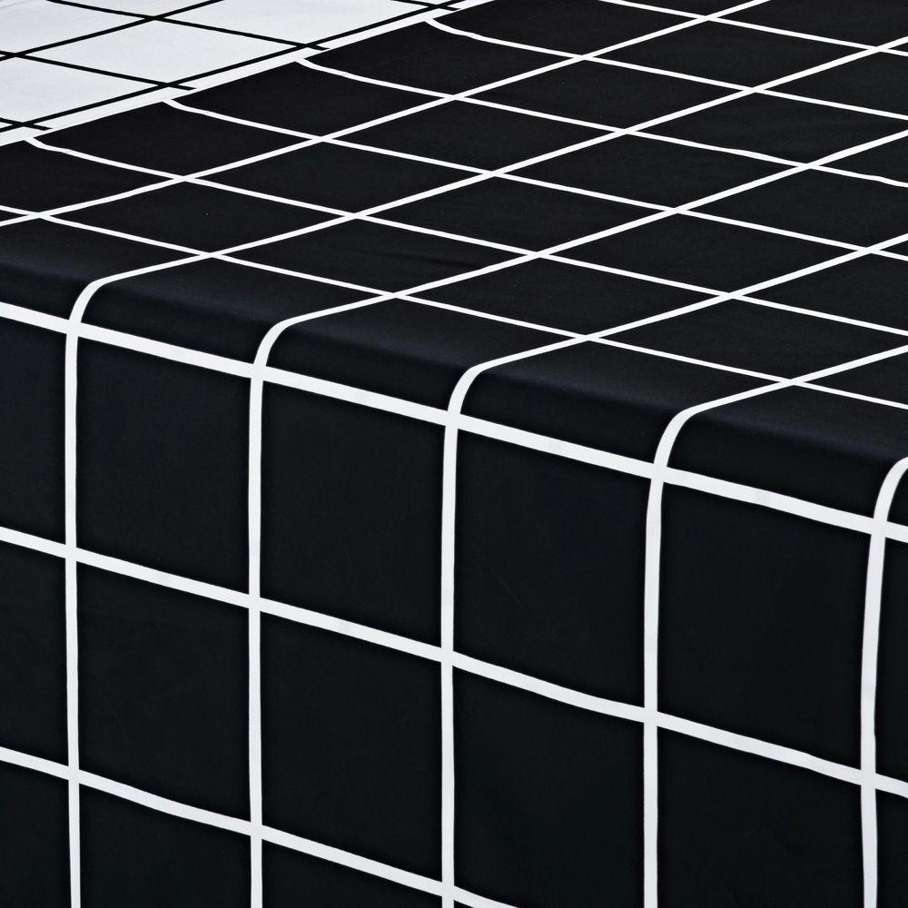 Jogo Cama Lençol Solteiro 200 Fios 3 Peças Preto - 2