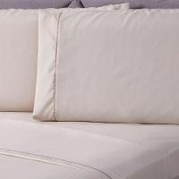 Jogo De Cama Liso Bege Solteiro 03 Pçs Micropercal 180 Fios - 2