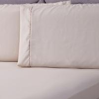 Jogo De Cama Liso Bege Solteiro 02Pçs Micropercal 180 Fios - 2