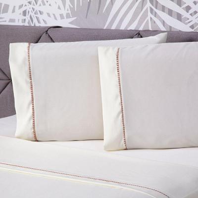 Jogo De Cama Liso Palha King 04 Pçs Micropercal 180 Fios