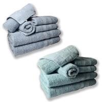 Jogo De Toalhas 4 Banhos 4 Rostos 4 Grande Grossa Azul Verde - 1