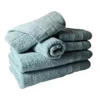Jogo De Toalhas 4 Banhos 4 Rostos 4 Grande Grossa Azul Verde