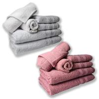 Jogo De Toalha 4 Banhos 4 Rostos 4 Grande Grossa Branco Rosê - 1