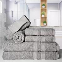 Jogo De Toalha 4 Banhos 4 Rostos 4 Grande Grossa Cinza Verde - 3