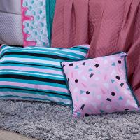 Kit Cobre Leito Donuts Dupla Face C/ Almofadas Solteiro 6Pçs