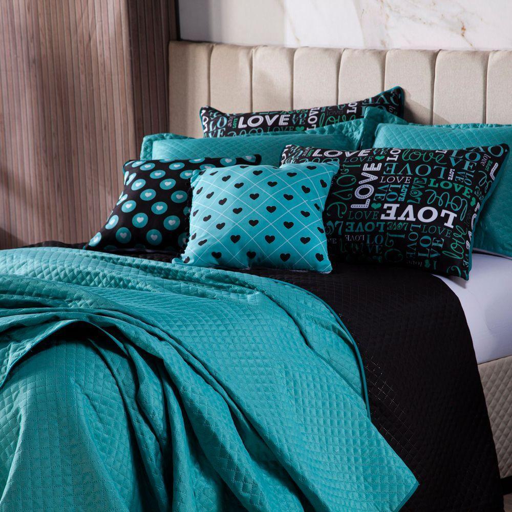 Kit Cobre Leito Dupla Face C/ Almofadas Casal 07 Peças - 4