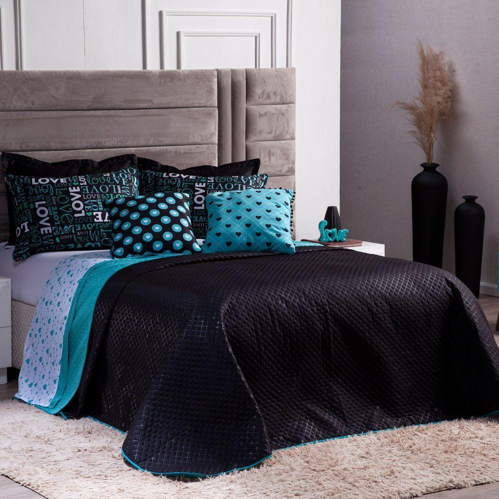 Kit Cobre Leito Dupla Face C/ Almofadas Casal 07 Peças - 10