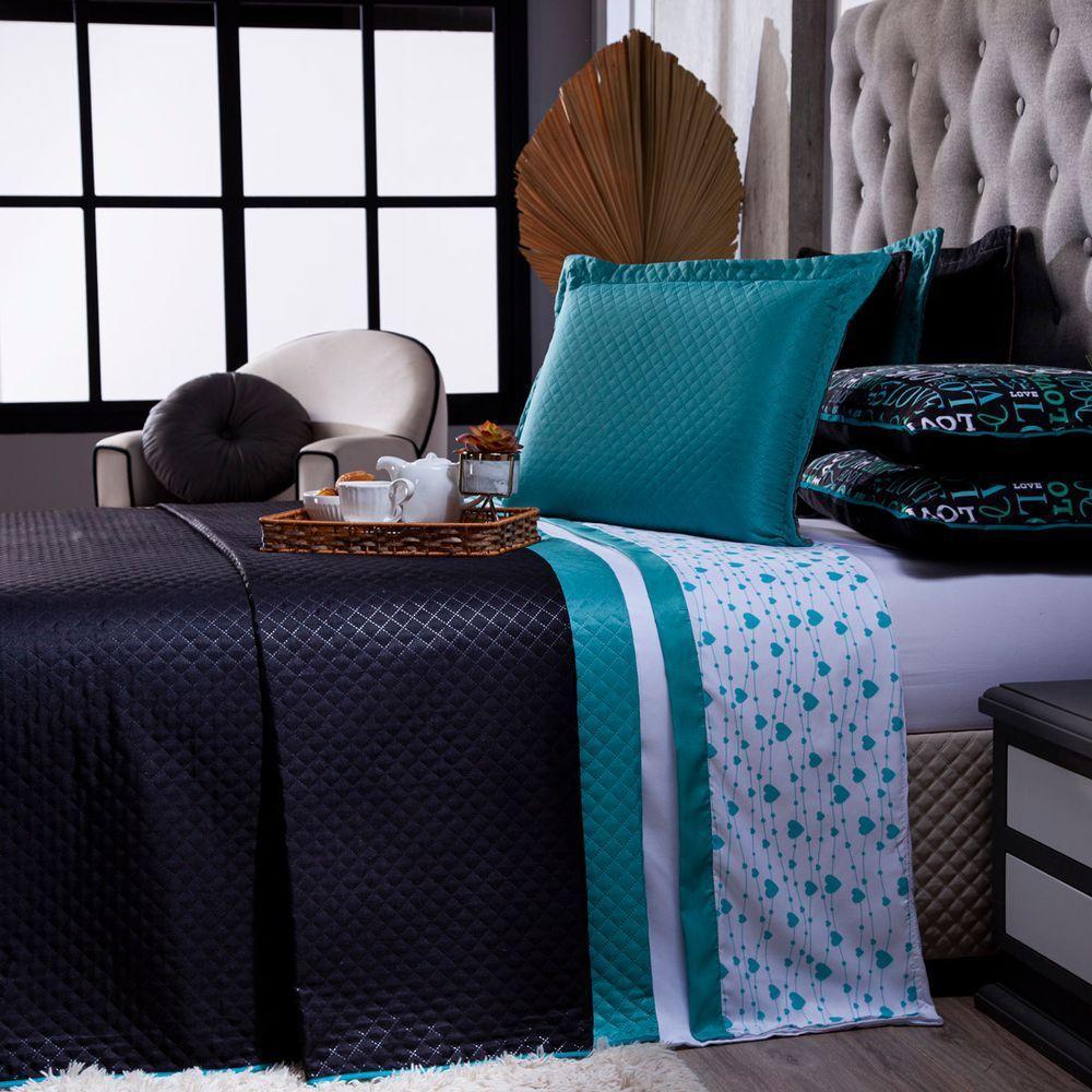 Kit Cobre Leito Dupla Face C/ Lençol Casal 07 Peças - 2