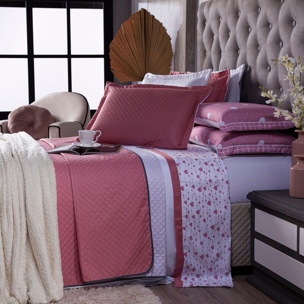 Kit Cobre Leito Afrodite Dupla Face C/ Lençol Casal 07 Peças - 2