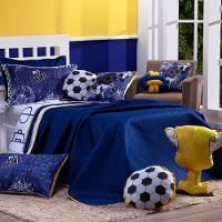 Kit Cobre Leito Futebol Dupla Face C/ Almofadas 6Pçs - 2