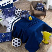 Kit Cobre Leito Futebol Dupla Face C/ Almofadas 6Pçs - 6