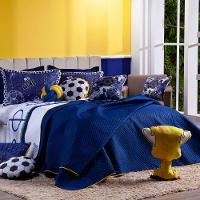 Kit Cobre Leito Futebol Dupla Face C/ Almofadas Queen 8 Pçs - 1