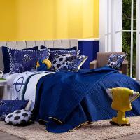 Kit Cobre Leito Futebol Dupla Face C/ Almofadas Casal 8 Pçs - 5