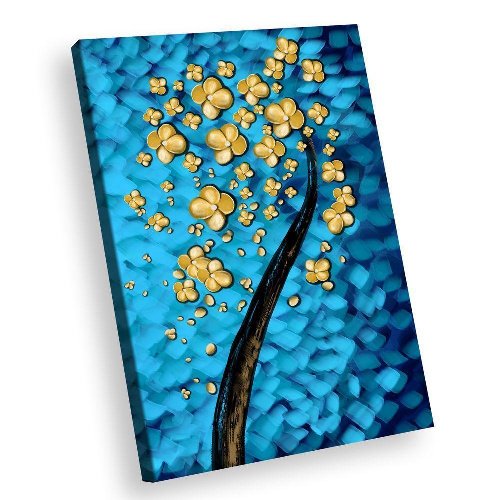 Quadro Flores Douradas - 1